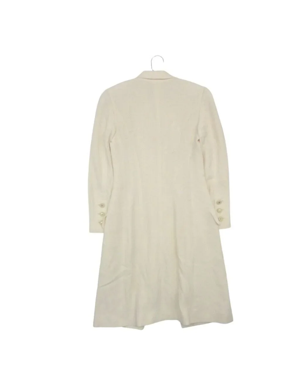 Chanel Chesterfield CC Logo Button Long Coat Notch Lapel Shoulder Pad Fully